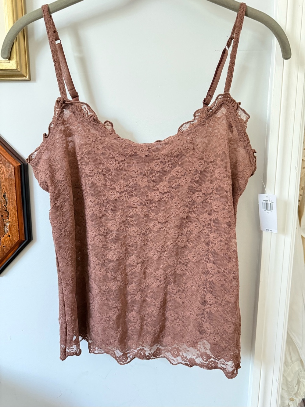 Old Navy Lace Cami Tank - Dusty Rose Brown